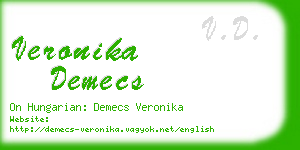 veronika demecs business card